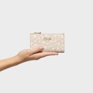 TOUS Kaos Mini Lines Beige Wallet NWT & Dust Bag